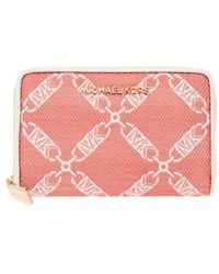 MICHAEL Michael Kors - Monogram Pattern Zipped Wallet - Lyst