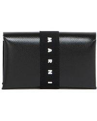 Marni - Trifold Wallet With Logo Strap - Lyst