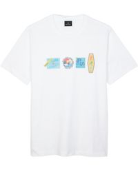 Paul Smith - Ps Paul Smith Graphic Printed Crewneck T-Shirt - Lyst