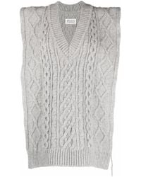 Maison Margiela - Cable-Knitted Vest - Lyst
