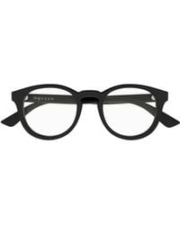 McQueen - Eyewear Round Frame Glasses - Lyst