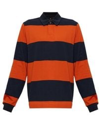 Paul Smith - Ps Paul Smith Striped Long-Sleeve Polo Shirt - Lyst