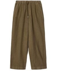 AllSaints - Sharp Straight Leg Linen Trousers - Lyst