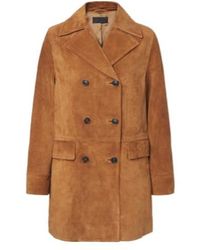 Nili Lotan - Remington Double-Breasted Suede Coat - Lyst