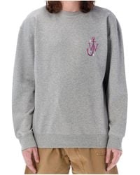 JW Anderson - Jw Anderson Logo Printed Crewneck Sweatshirt - Lyst