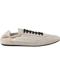 Prada - Logo Printed Lace-Up Sneakers - Lyst