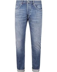 Dondup - Slim-Fit Cuffed Jeans - Lyst