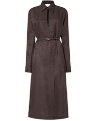 Fendi - Ff Jacquard Silk Dress - Lyst