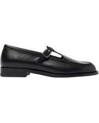 SCAROSSO - Edna Buckle Fastened Flat Shoes - Lyst