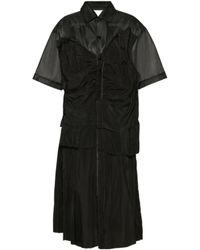 Maison Margiela - Layered Sheer Midi Dress - Lyst