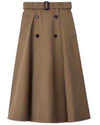 Burberry - Gabardine Trench Midi Skirt - Lyst
