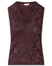 Liu Jo - Lame Lace Knit Top - Lyst