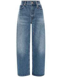 FRAME - The Bow High-Rise Wide-Leg Jeans - Lyst