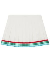 CASABLANCA - Casa Way World Series Pleated Satin Skirt - Lyst