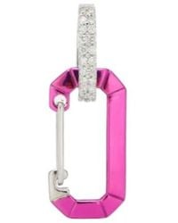 Eera - Chiara 18Kt And Sterling Single Earring With Diamonds - Lyst