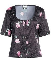 Ganni - Floral Shirts Blouses - Lyst