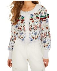 FARM Rio - Cherry-Appliqué Cardigan - Lyst