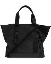 Moschino - Logo Detailed Top Handle Shopper Bag - Lyst