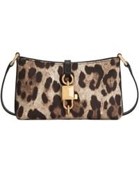 Dolce & Gabbana - Leopard-Printed Lock Shoulder Bag - Lyst