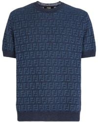 Fendi - All-Over Ff Motif Crewneck Jumper - Lyst
