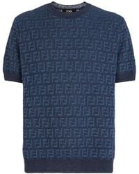 Fendi - All-Over Ff Motif Crewneck Jumper - Lyst