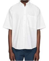 AURALEE - Button-Up Short-Sleeve Shirt - Lyst