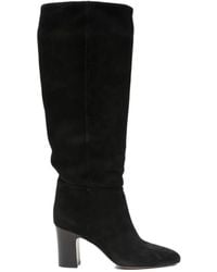 Paris Texas - Suede Leather Block-Heel Boots - Lyst