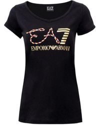 EA7 - Logo Short-Sleeved T-Shirt - Lyst