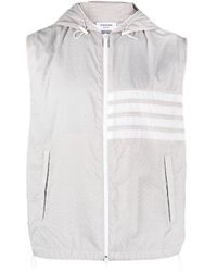 Thom Browne - Bar Stripe Ripstop Hooded Gilet - Lyst