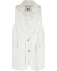 Semicouture - Pinstripe Buttoned Waistcoat - Lyst