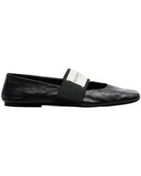 Givenchy - Sliced Square Leather Ballet Flats - Lyst