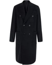 Emporio Armani - Double-Breasted Coat - Lyst