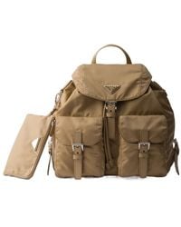 Prada - Canvas Flap Backpack - Lyst