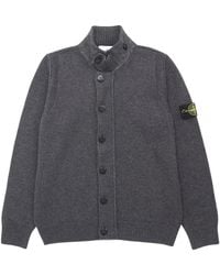 Stone Island - Stand-Collar Button Cardigan - Lyst