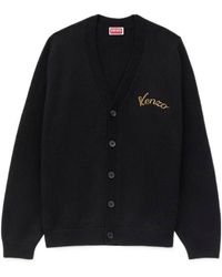 KENZO - Jumping Tiger Embroidered Cardigan - Lyst