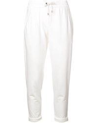 Brunello Cucinelli - Monili Bead-Embellished Drawstring Track Pants - Lyst