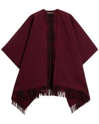 Woolrich - Checked Fringed Edge Cape - Lyst