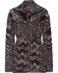 Missoni - Striped Crochet-Knit Wool-Blend Sweater - Lyst