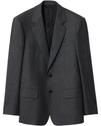 Burberry - Wool Flannel Tailored Jacket - Lyst
