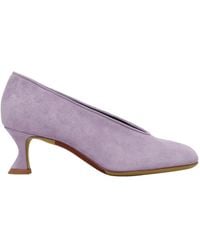 Moschino - Duck Suede Mid-Heel Shoes - Lyst