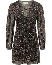 Isabel Marant - V-Neck Long-Sleeved Dress - Lyst