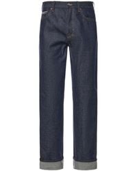 Gucci - Logo Patch Denim Trousers - Lyst