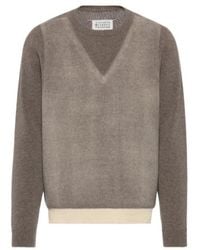 Maison Margiela - Fused Knit Wool Crewneck Sweater - Lyst