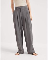 Brunello Cucinelli - Sartorial Baggy Wide-Leg Trousers - Lyst