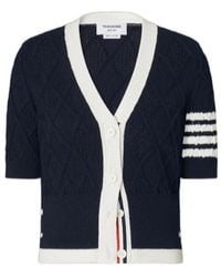 Thom Browne - Argyle-Knit Cardigan - Lyst