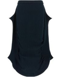 Issey Miyake - Prance Ribbed-Knit Midi Skirt - Lyst
