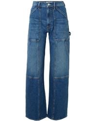 Mother - The Lasso Utility Sneak High-Waisted Straight Leg Jeans - Lyst