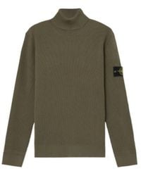Stone Island - Regular-Fit Turtleneck Jumper With Fine-Ribbed Trims - Lyst