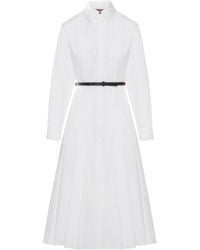 Max Mara - Studio Belted Poplin Shirt Dress - Lyst