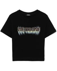 we11done - Logo Cropped T-Shirt - Lyst